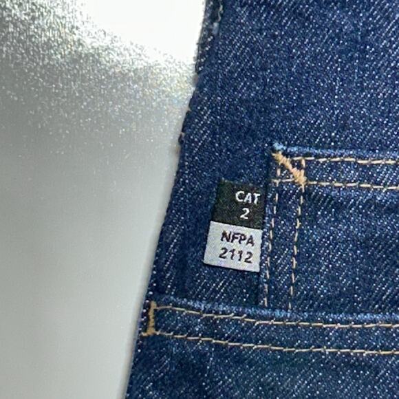 Carhartt FR Jeans Mens 36x30 Blue Cat2 NFPA 2112 Flame Resistant Chippewa Chore - Picture 5 of 11